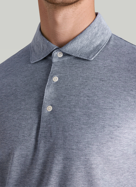 Shirt Polohemd Dawn Blue Frontansicht