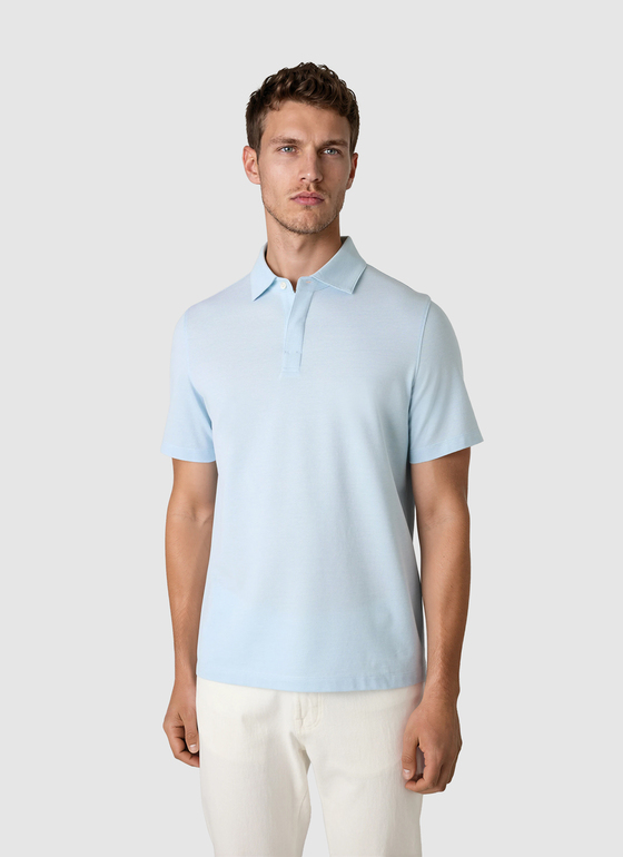 Poloshirt Bright Aqua Frontansicht