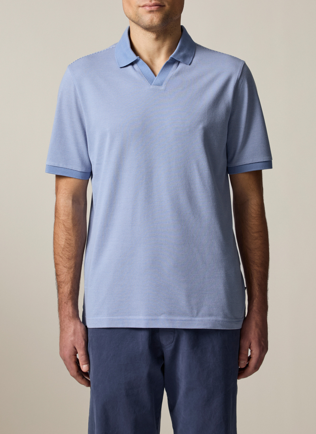 Poloshirt, Shades of Blue Frontansicht