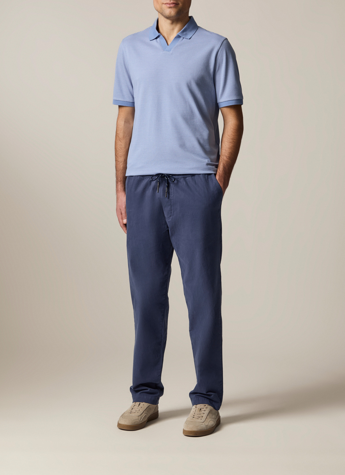 Poloshirt, Shades of Blue Detailansicht 2