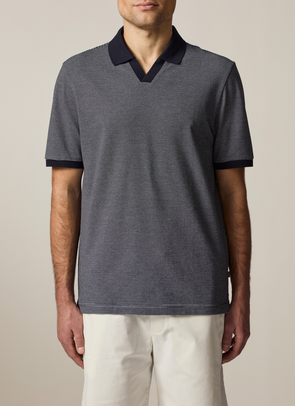 Poloshirt, Navy Frontansicht
