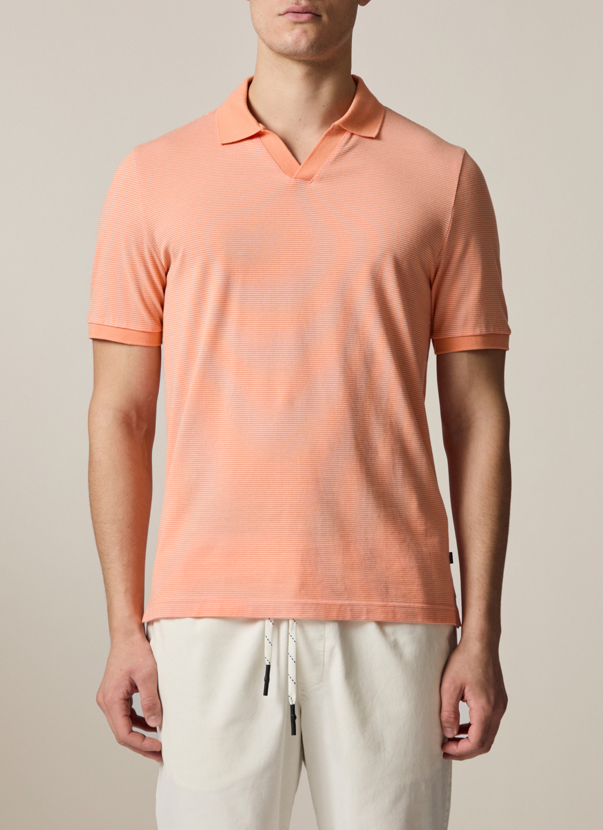 Poloshirt, Fresh Papaya Frontansicht