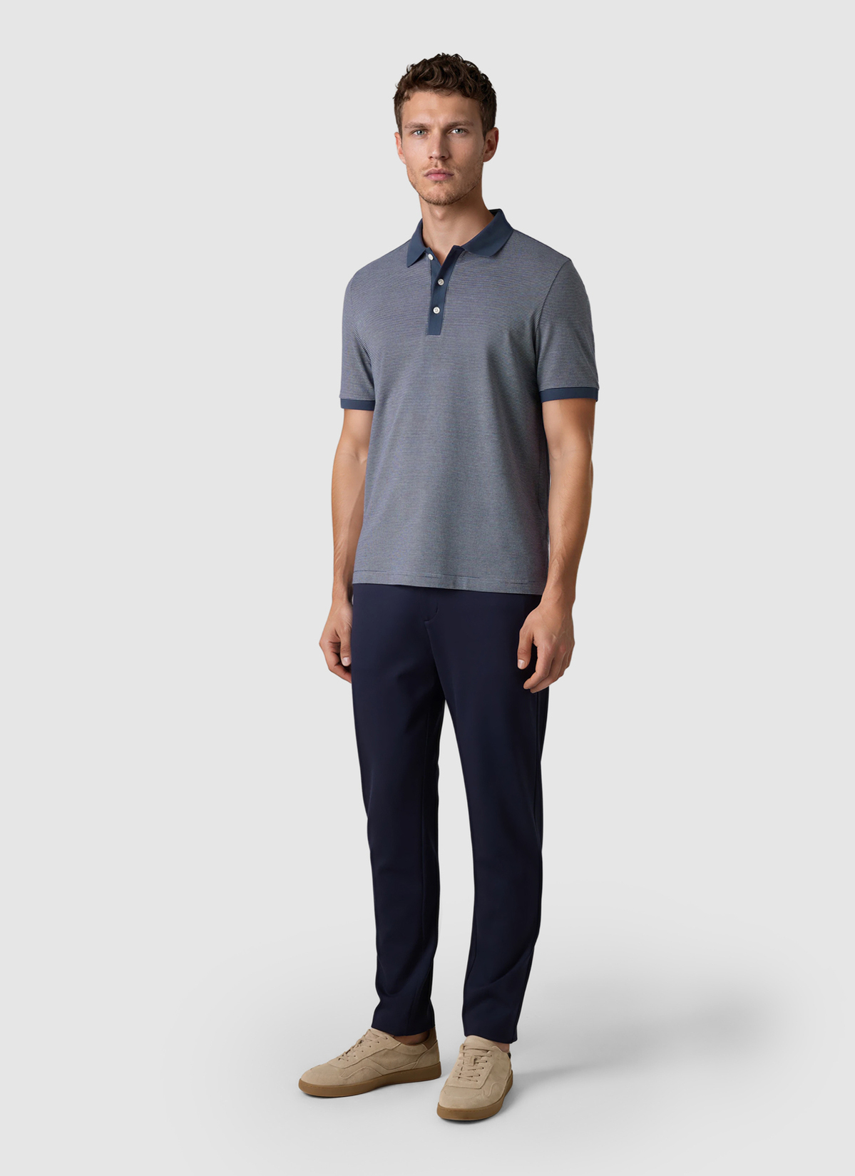 Poloshirt, Dawn Blue Detailansicht 2