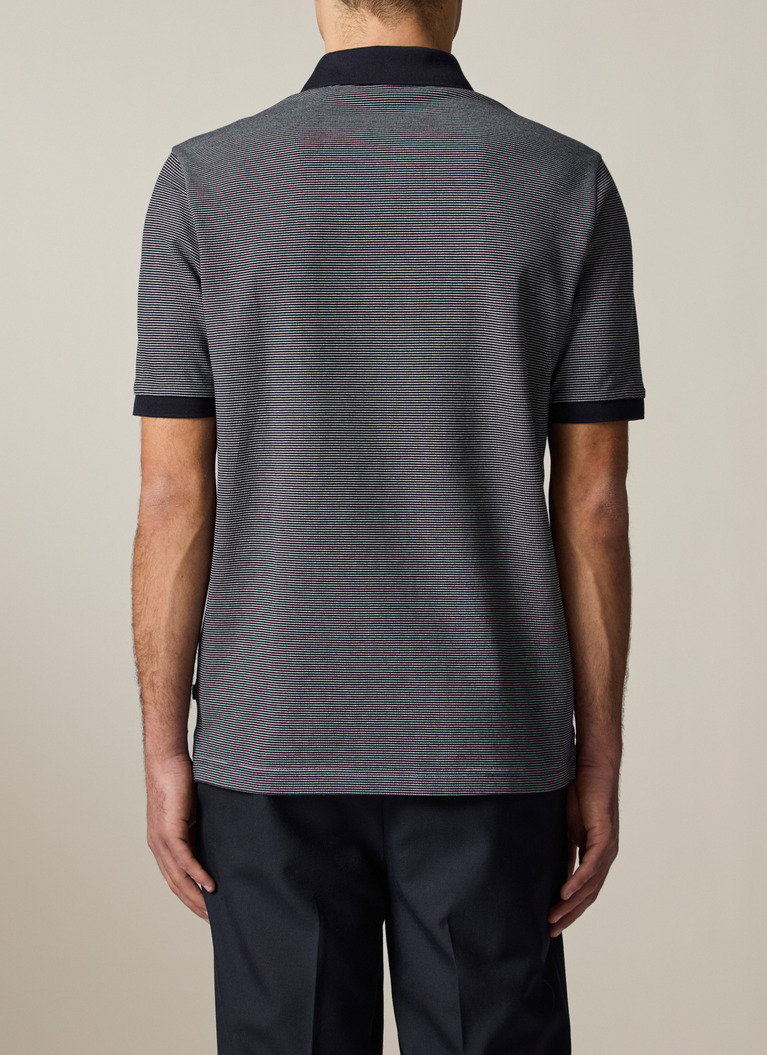 Poloshirt, Marine Rückansicht