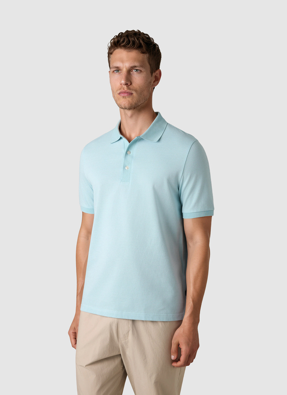 Poloshirt Bright Aqua Frontansicht