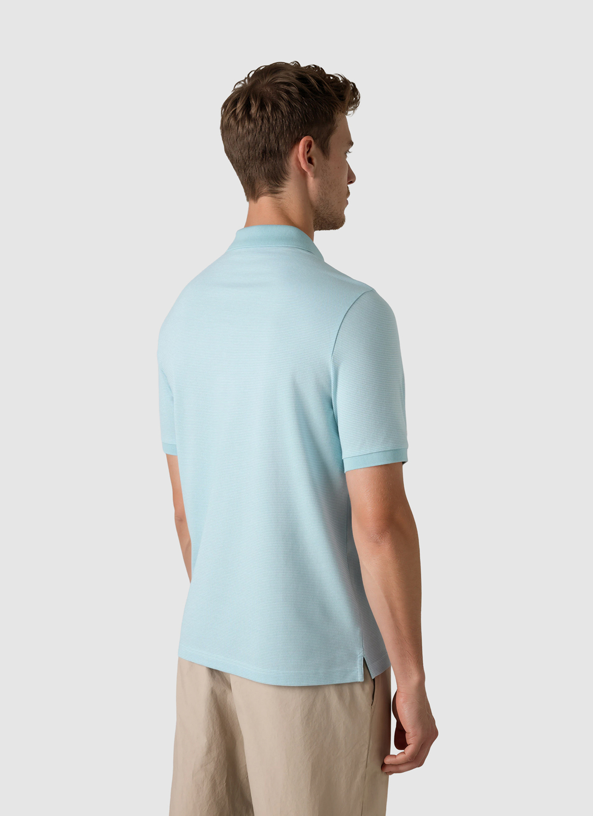 Poloshirt, Bright Aqua Rückansicht