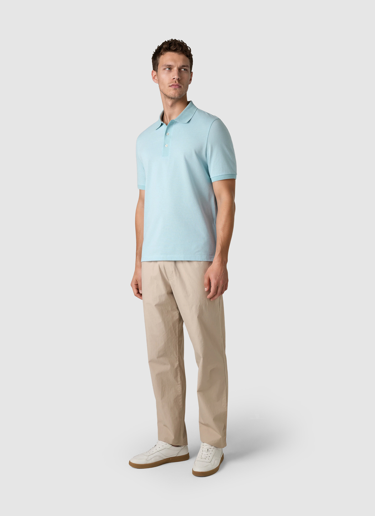 Poloshirt, Bright Aqua Detailansicht 2