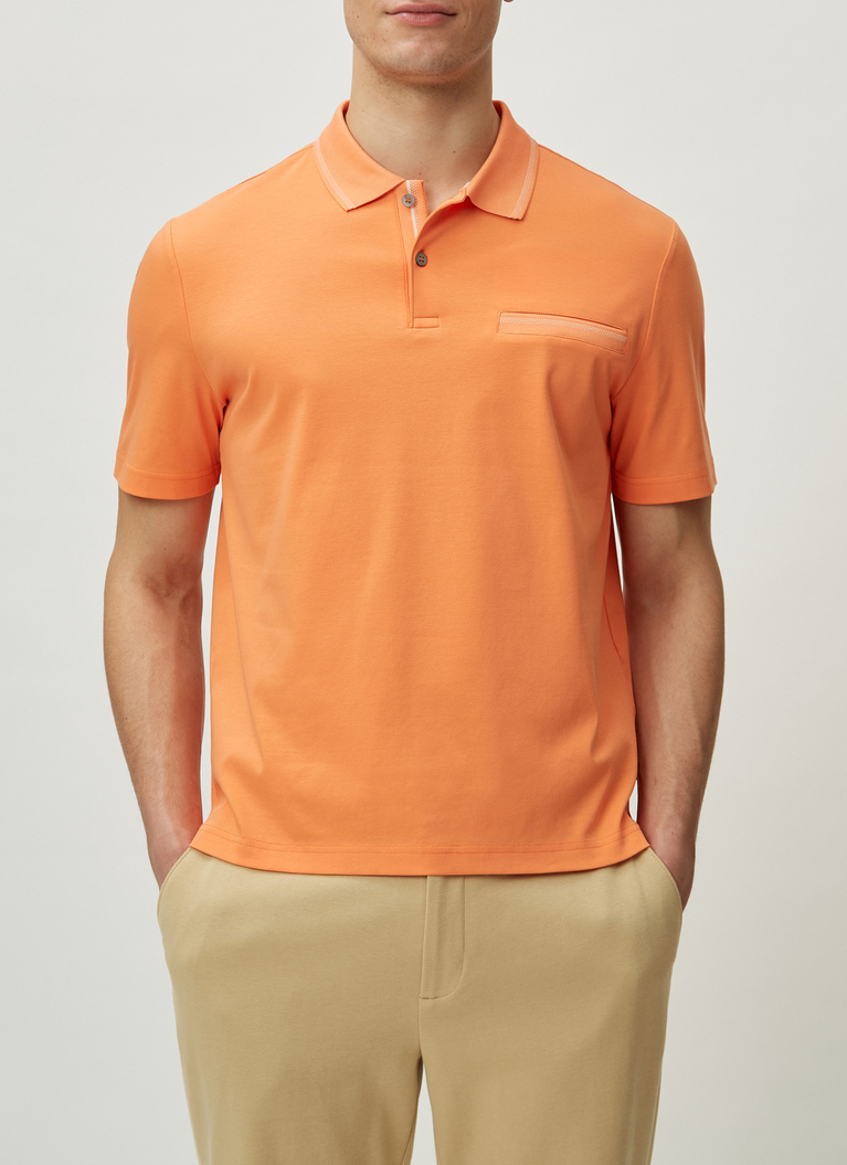 Poloshirt, Tangerine Frontansicht