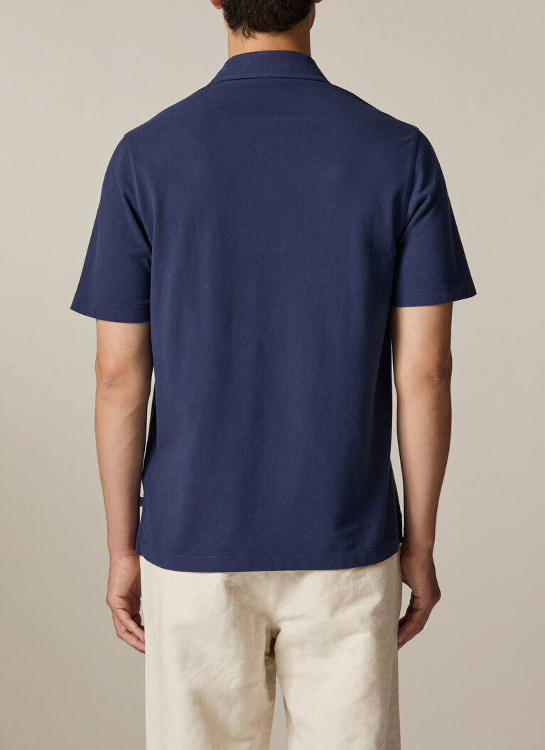 Poloshirt, Deep Sea Rückansicht