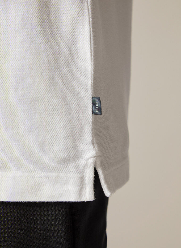 Poloshirt, Pure White Detailansicht 2