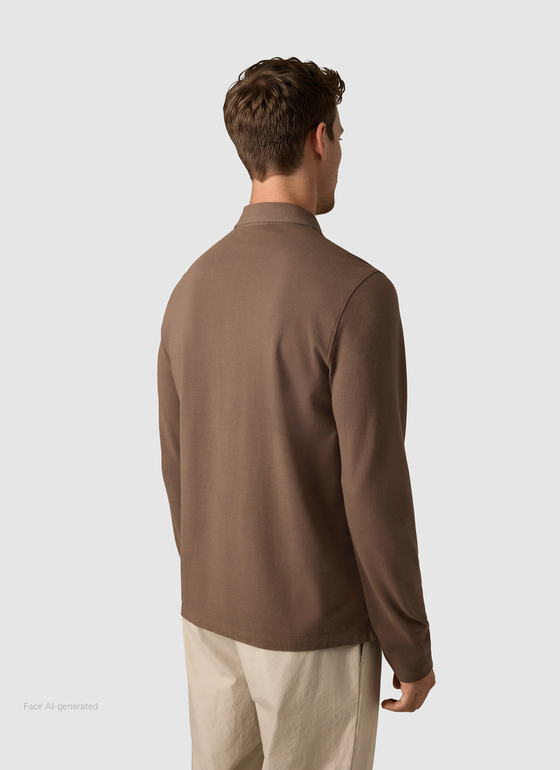 Poloshirt 1/1 Arm Nougat Frontansicht