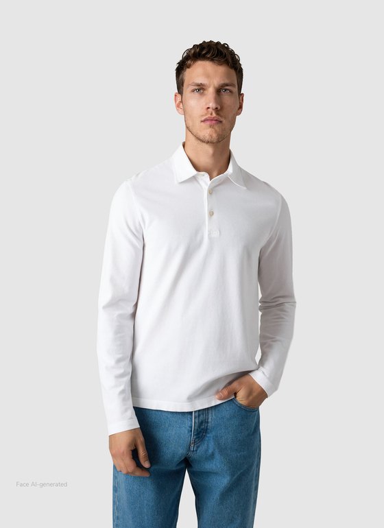 Poloshirt 1/1 Arm Pure White Frontansicht