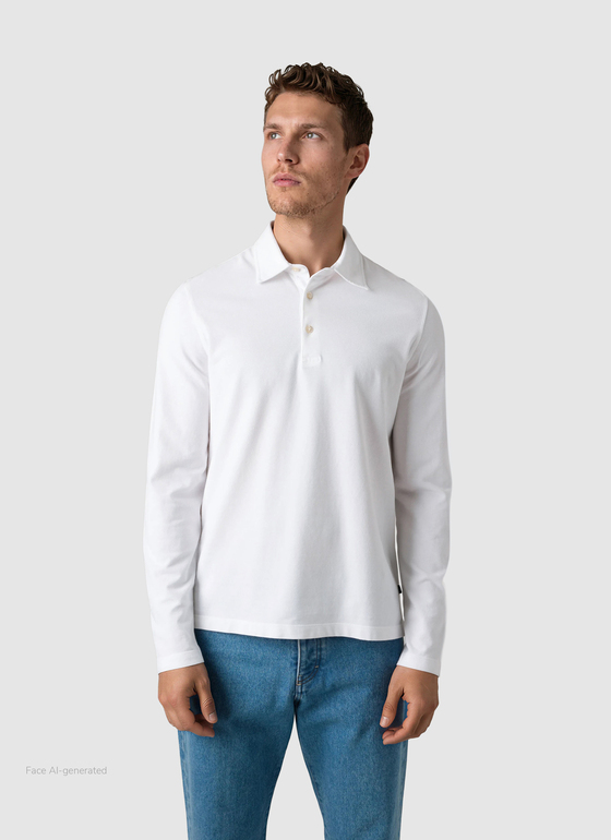 Poloshirt 1/1 Arm Pure White Frontansicht