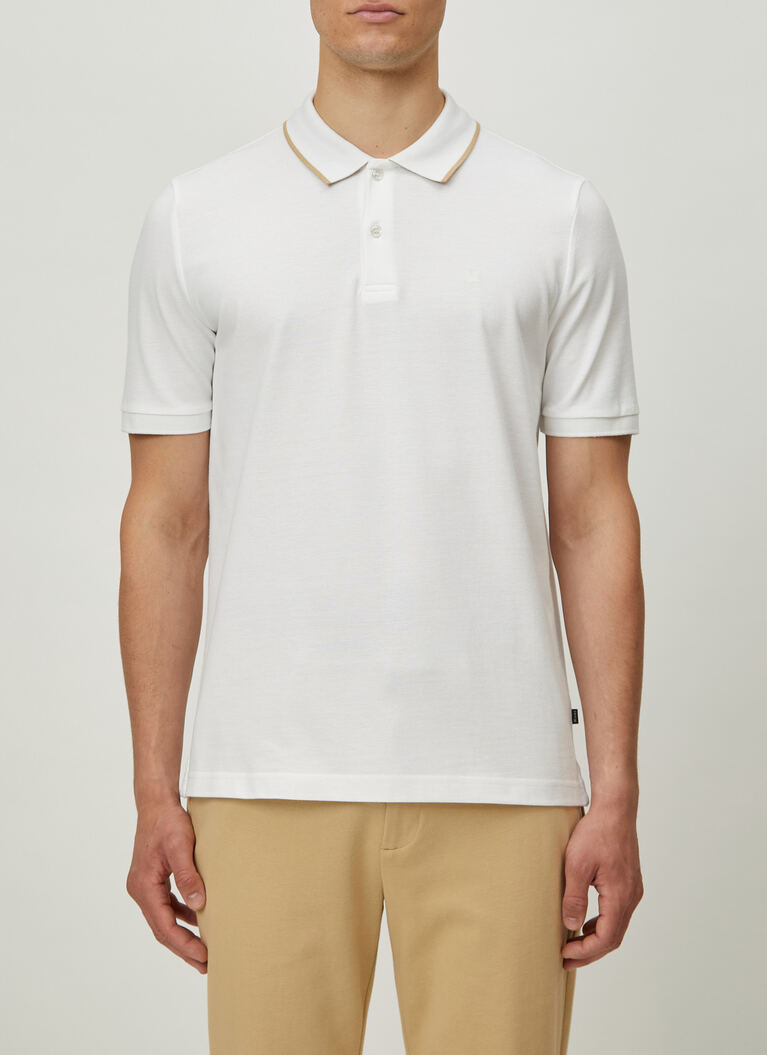 Poloshirt, Pure White Detailansicht 1