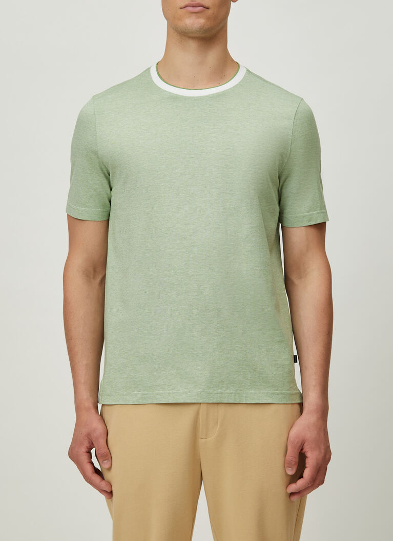 T-Shirt Rundhals 1/2 Arm, Mochi Green Frontansicht