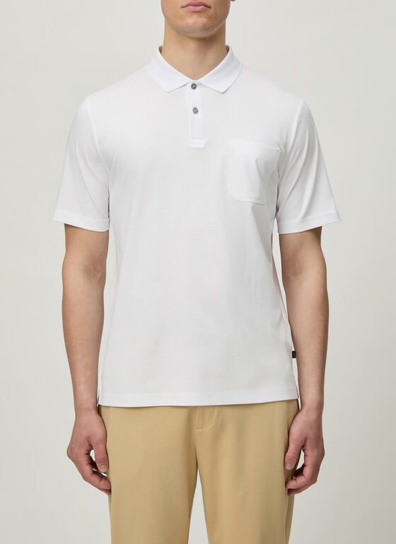 Poloshirt Pure White Frontansicht