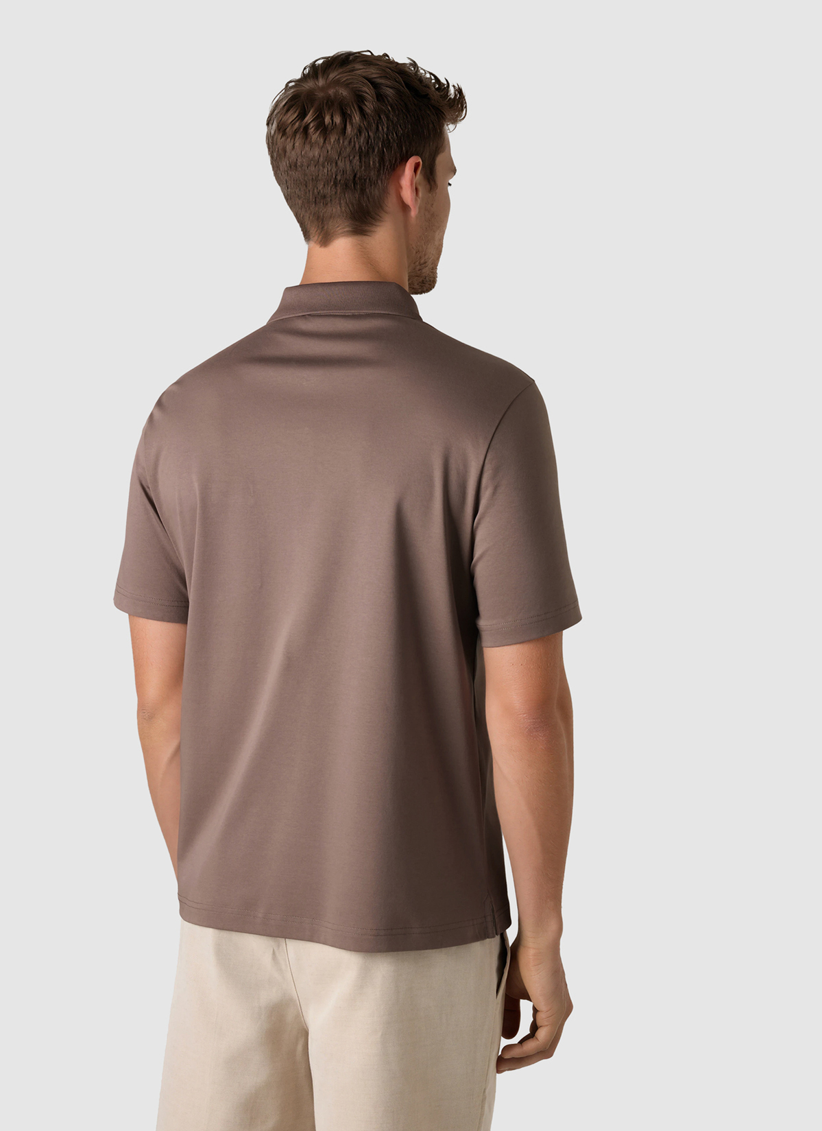Poloshirt, Pale Brown Rückansicht