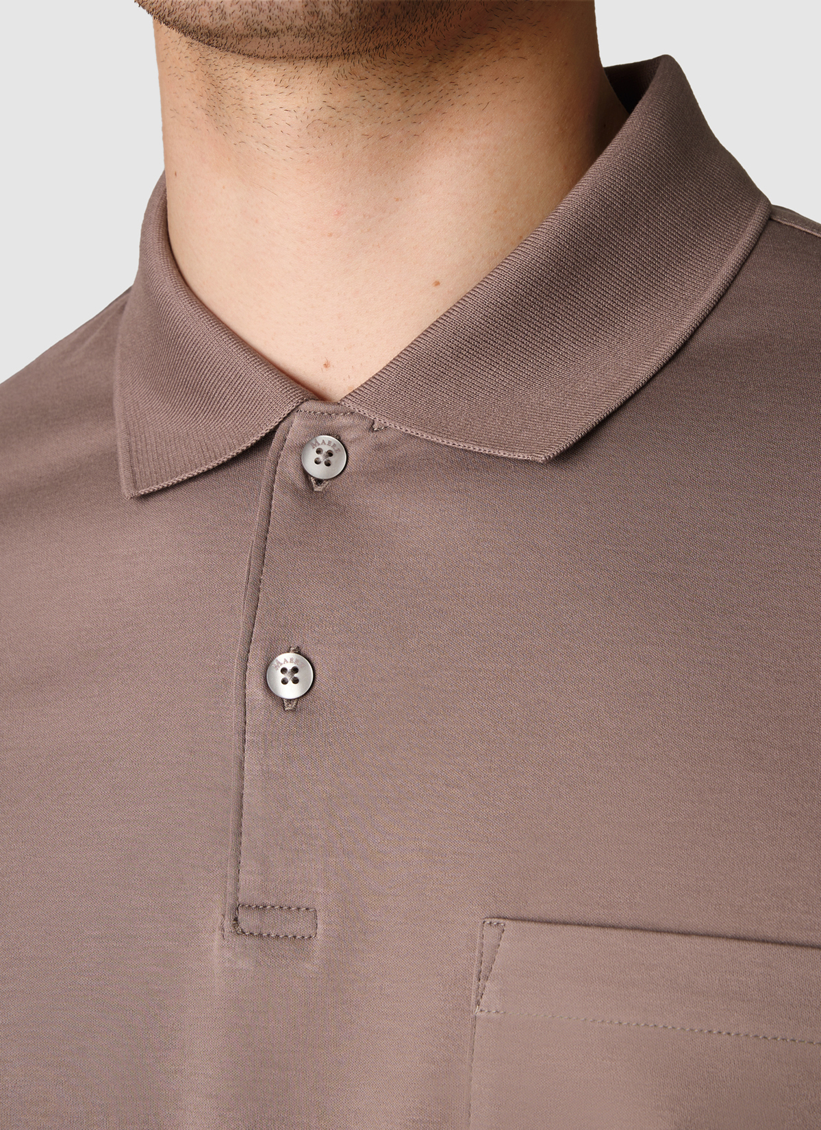 Poloshirt, Pale Brown Detailansicht 1