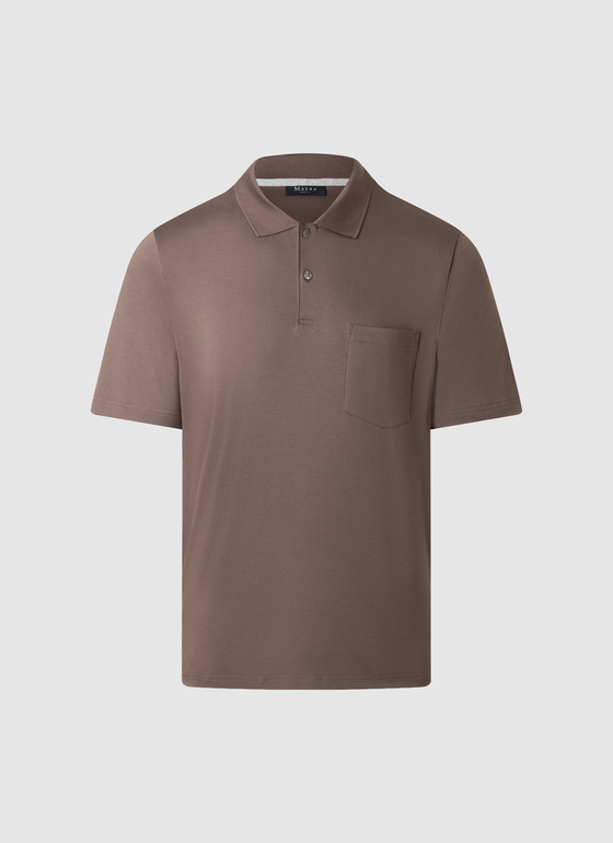 Poloshirt Pale Brown Frontansicht
