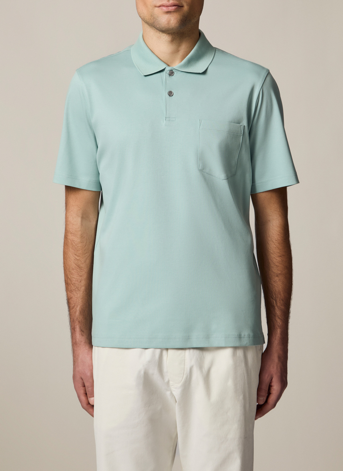 Poloshirt, Iced Mint Frontansicht