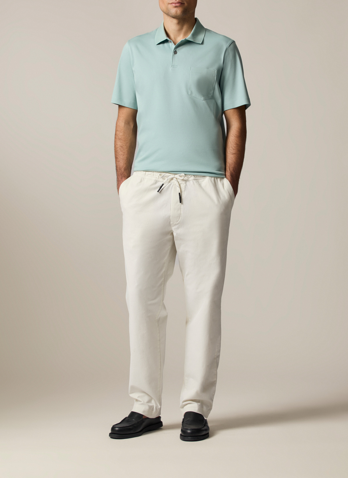 Poloshirt, Iced Mint Detailansicht 2