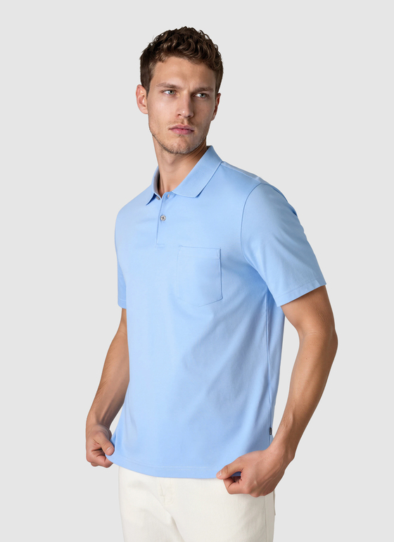 Poloshirt Blue Sky Frontansicht