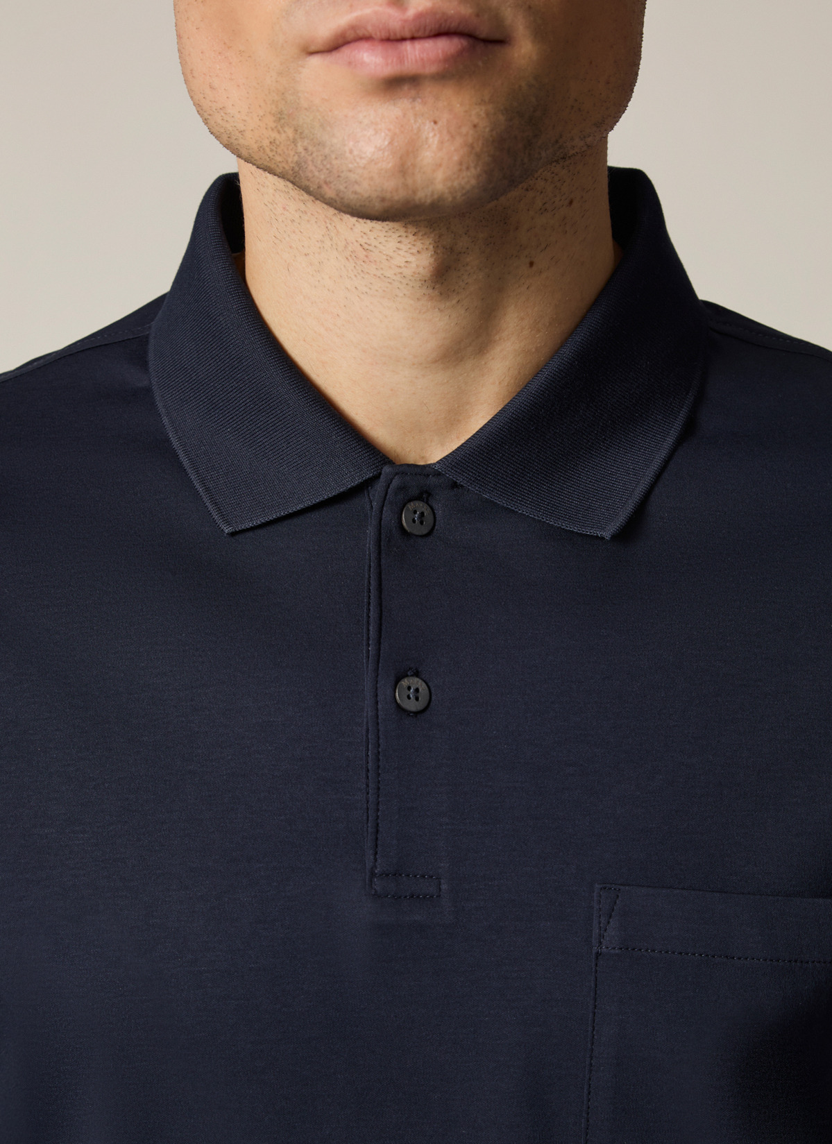 Poloshirt, Navy Detailansicht 2