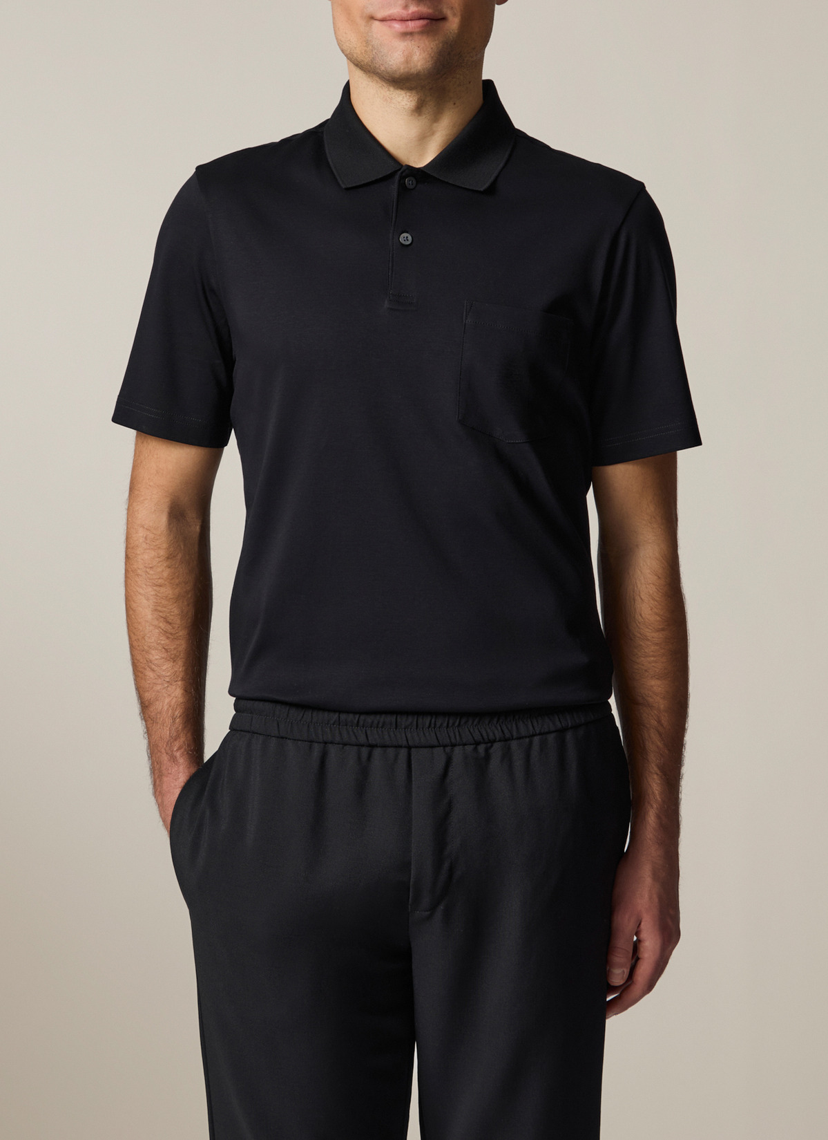 Poloshirt, Black Frontansicht