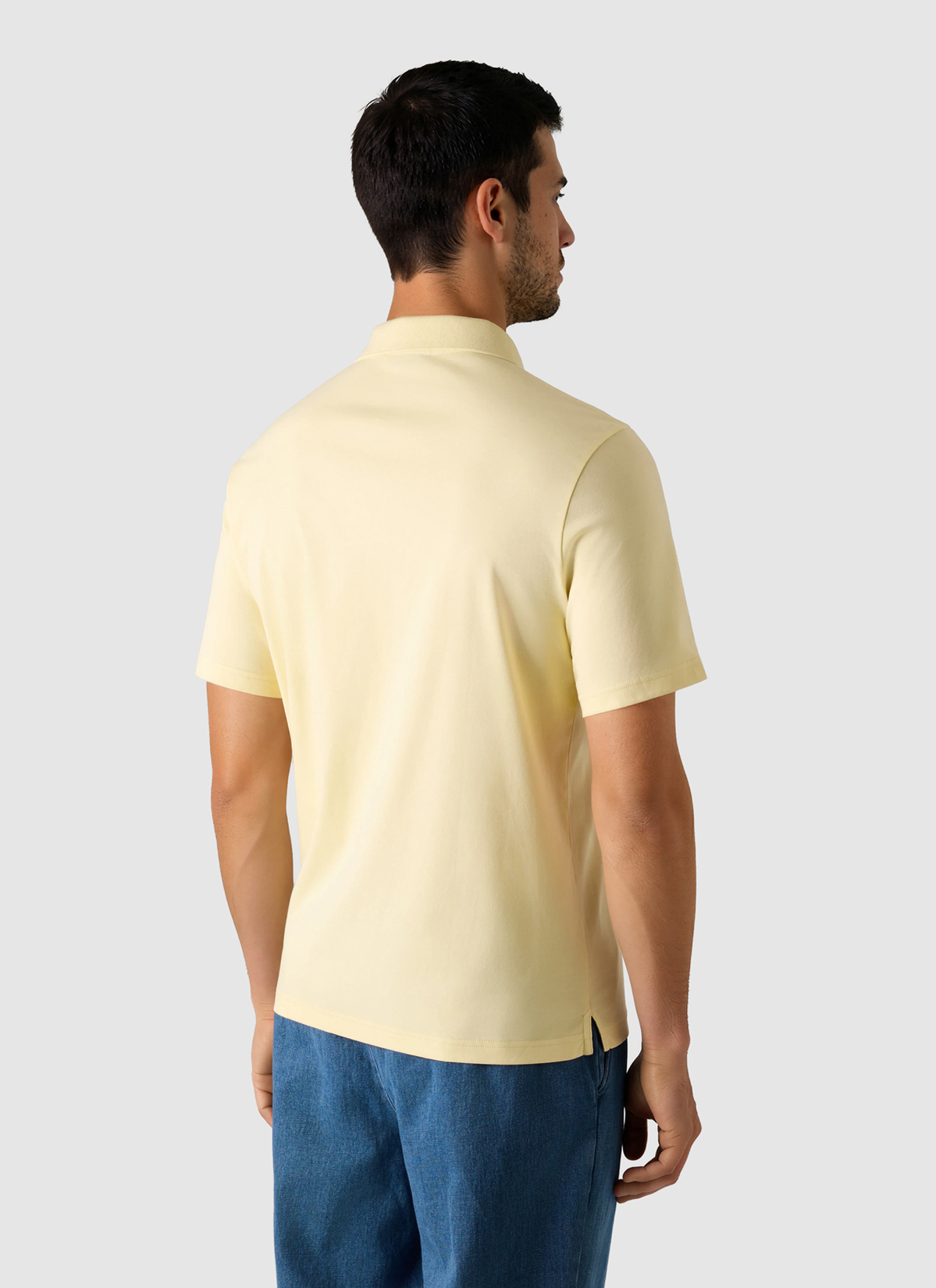 Poloshirt, Light Yellow Rückansicht