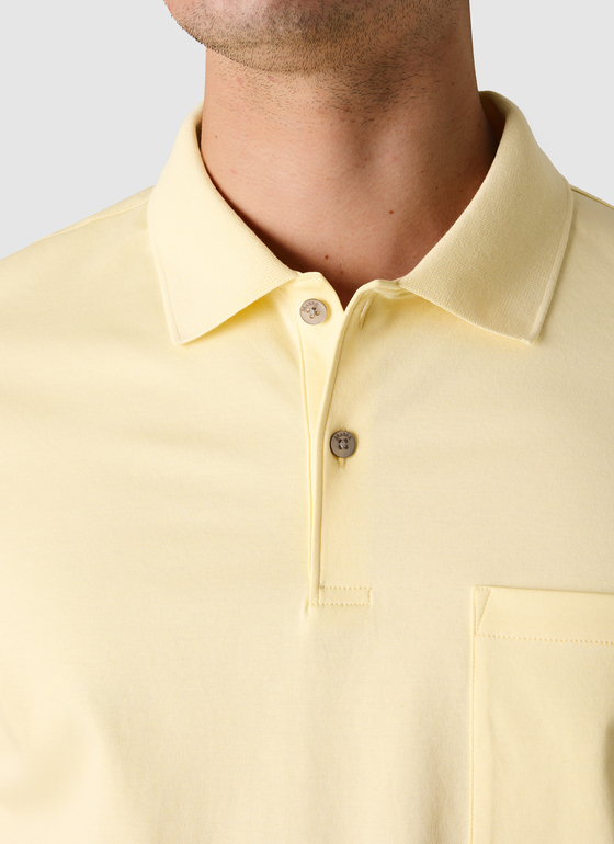 Poloshirt Light Yellow Frontansicht