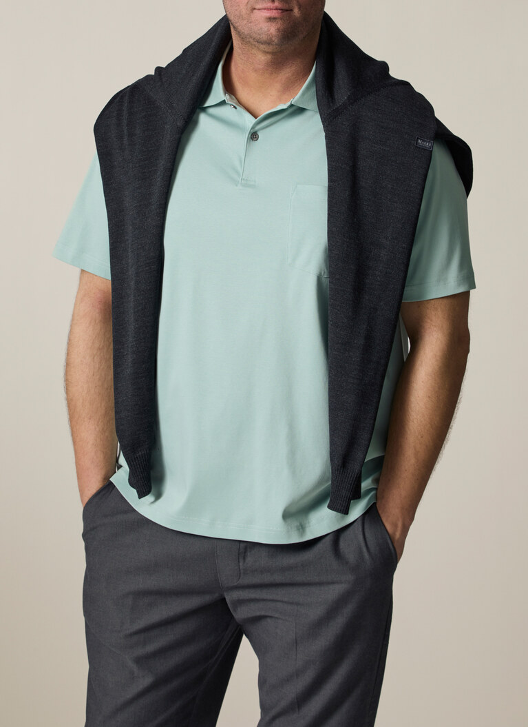 Poloshirt, Iced Mint Frontansicht