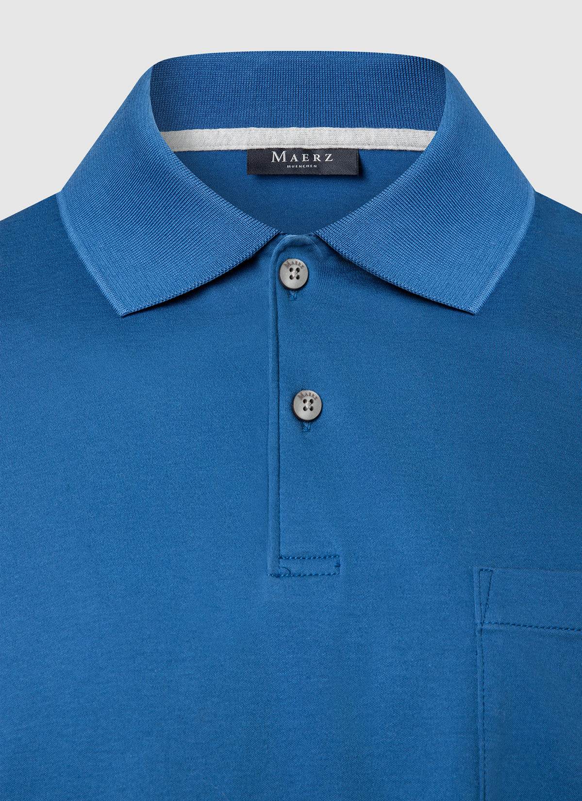 Poloshirt, Medium Blue Detailansicht 1