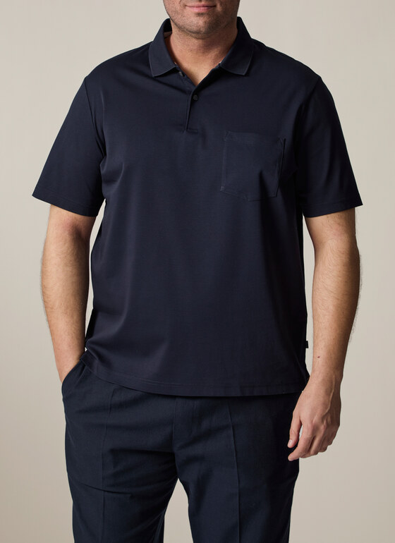 Poloshirt Navy Frontansicht