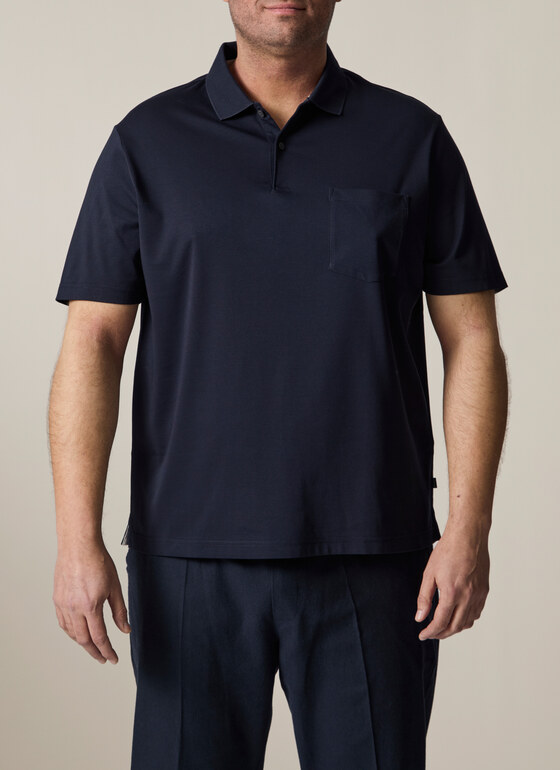 Poloshirt Navy Frontansicht