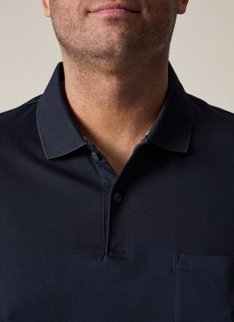 Poloshirt, Navy Detailansicht 2