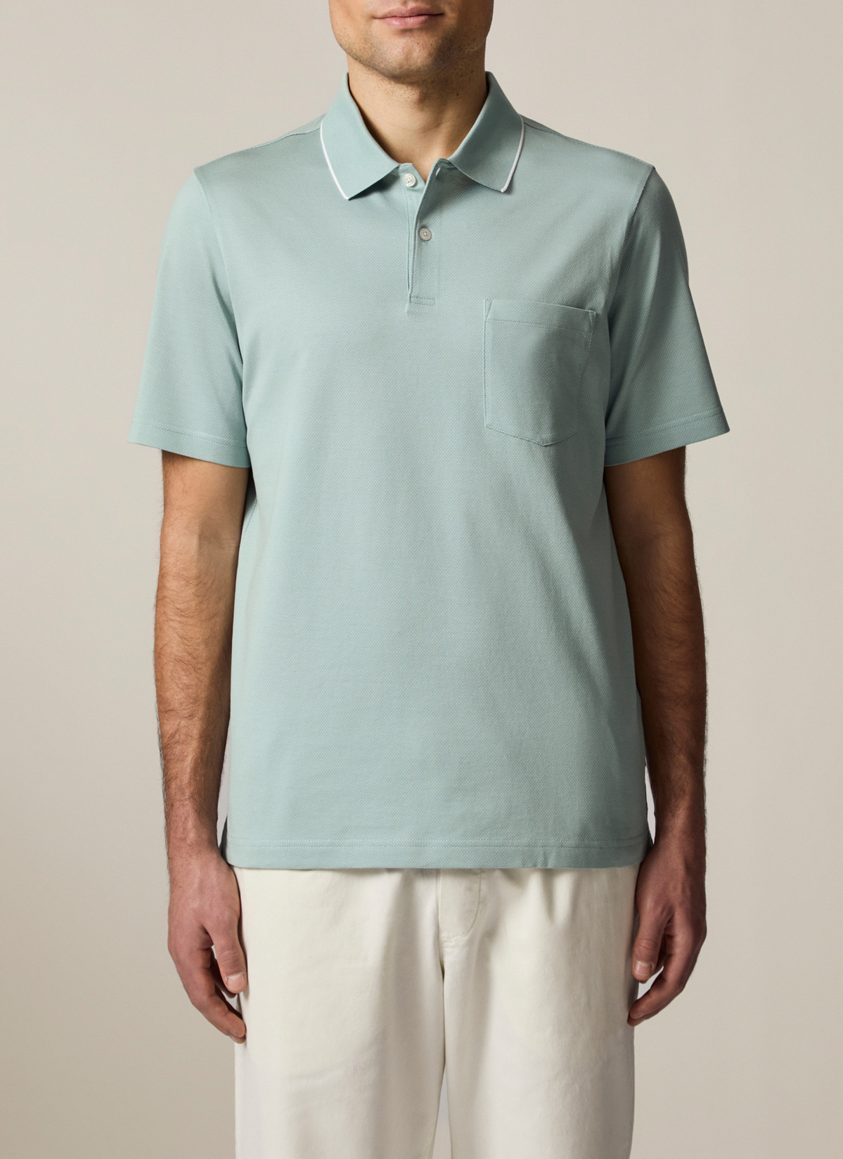 Poloshirt, Iced Mint Frontansicht