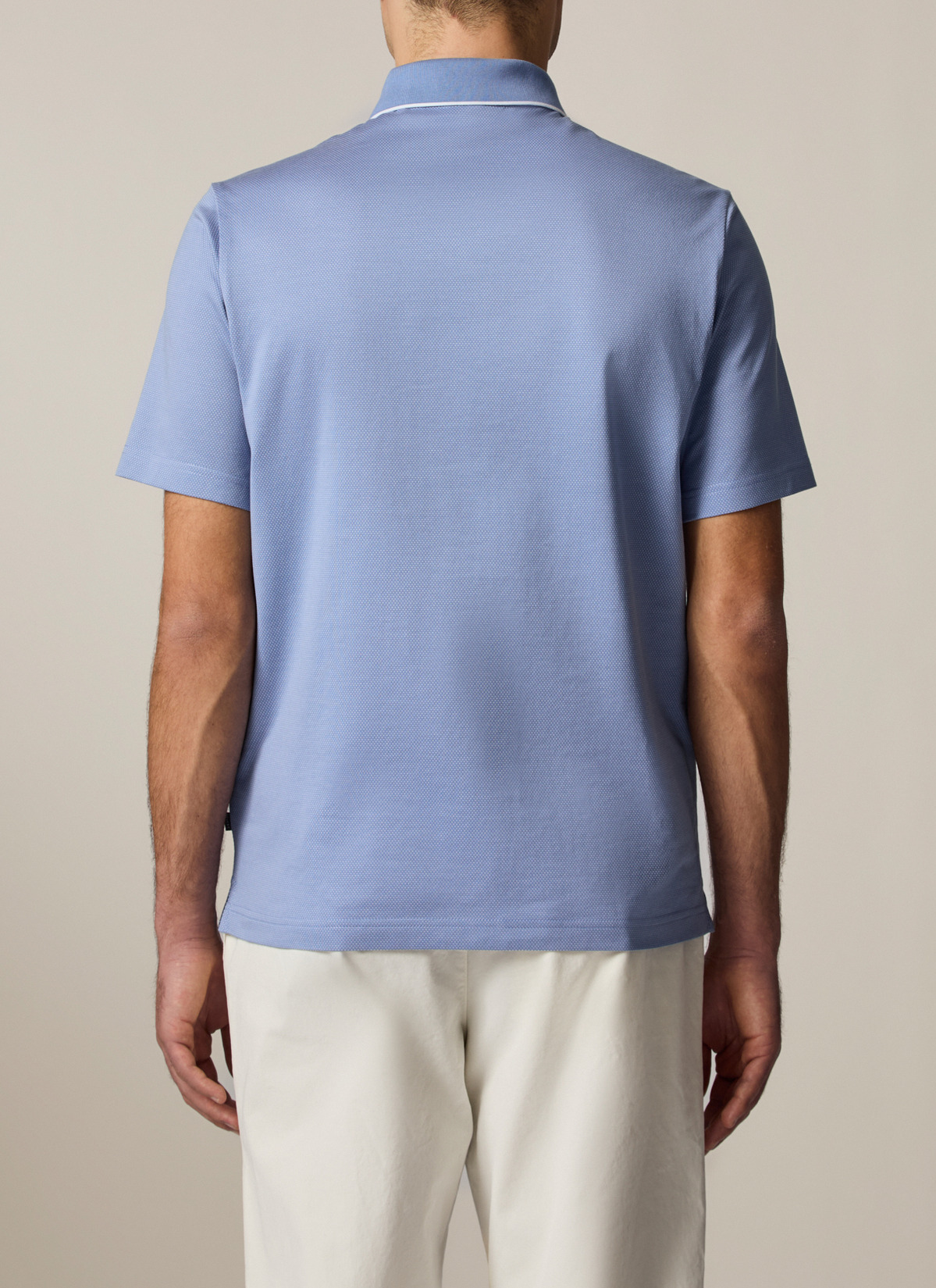 Poloshirt, Shades of Blue Rückansicht