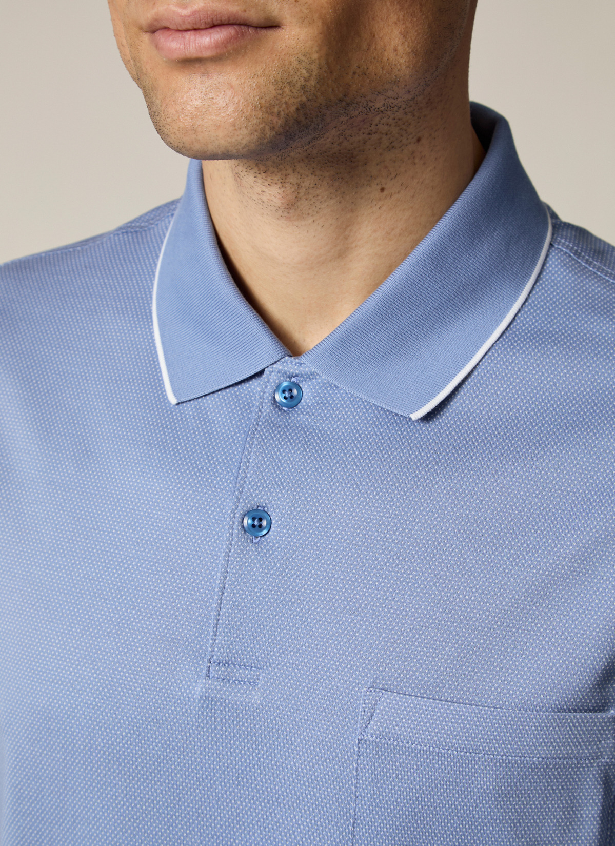 Poloshirt, Shades of Blue Detailansicht 1