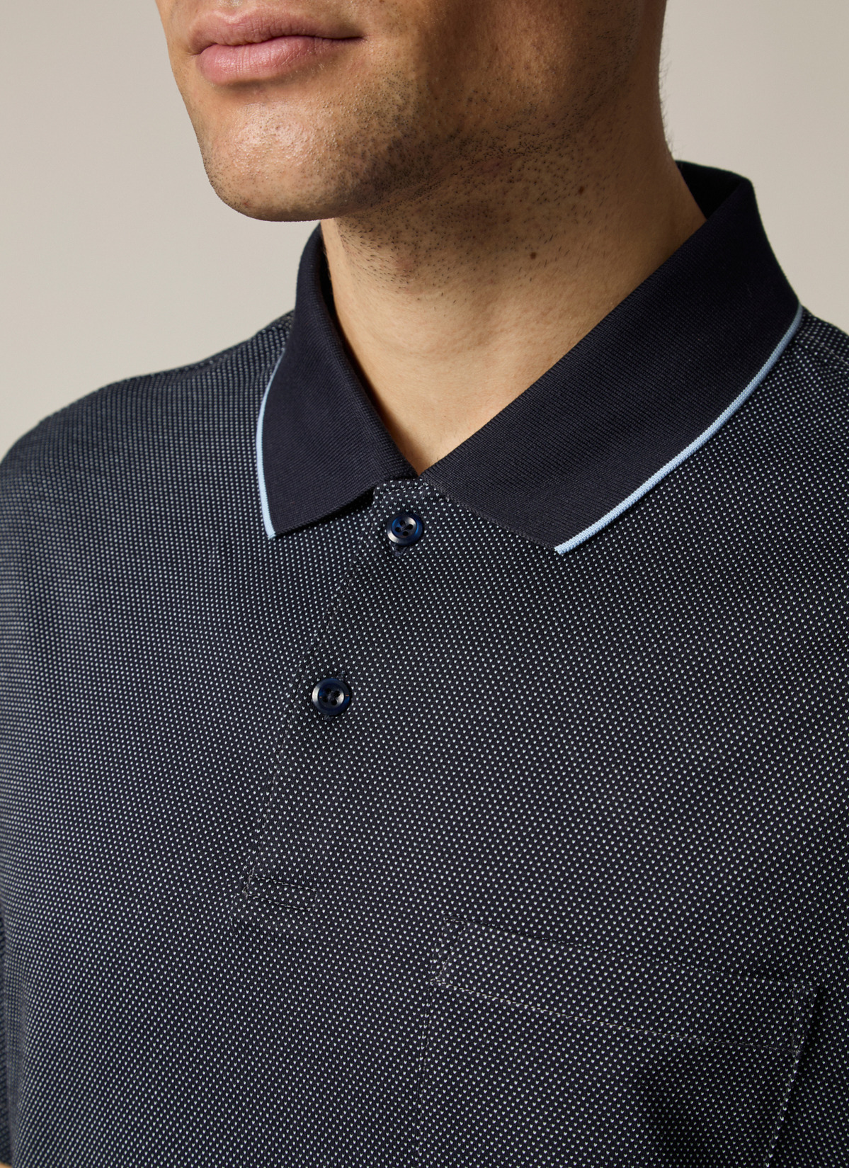 Poloshirt, Navy Detailansicht 1