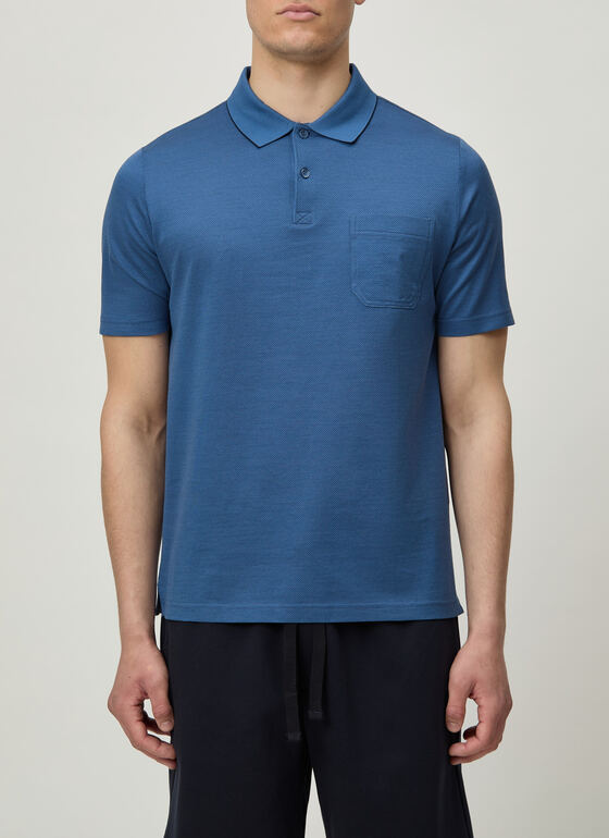 Shirt Polohemd, Knopf 1/2 Arm Blue Grape Frontansicht