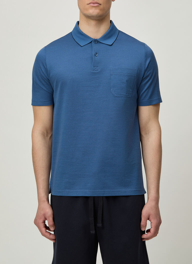 Shirt Polohemd, Knopf 1/2 Arm, Blue Grape Detailansicht 1