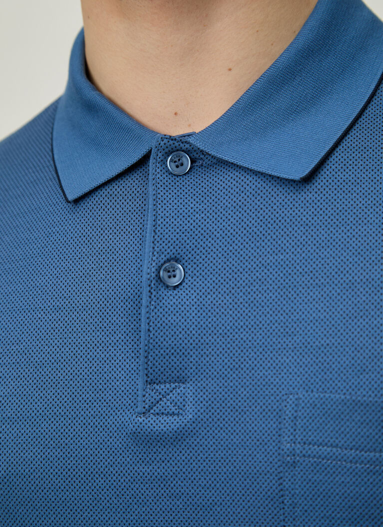 Shirt Polohemd, Knopf 1/2 Arm, Blue Grape Detailansicht 2