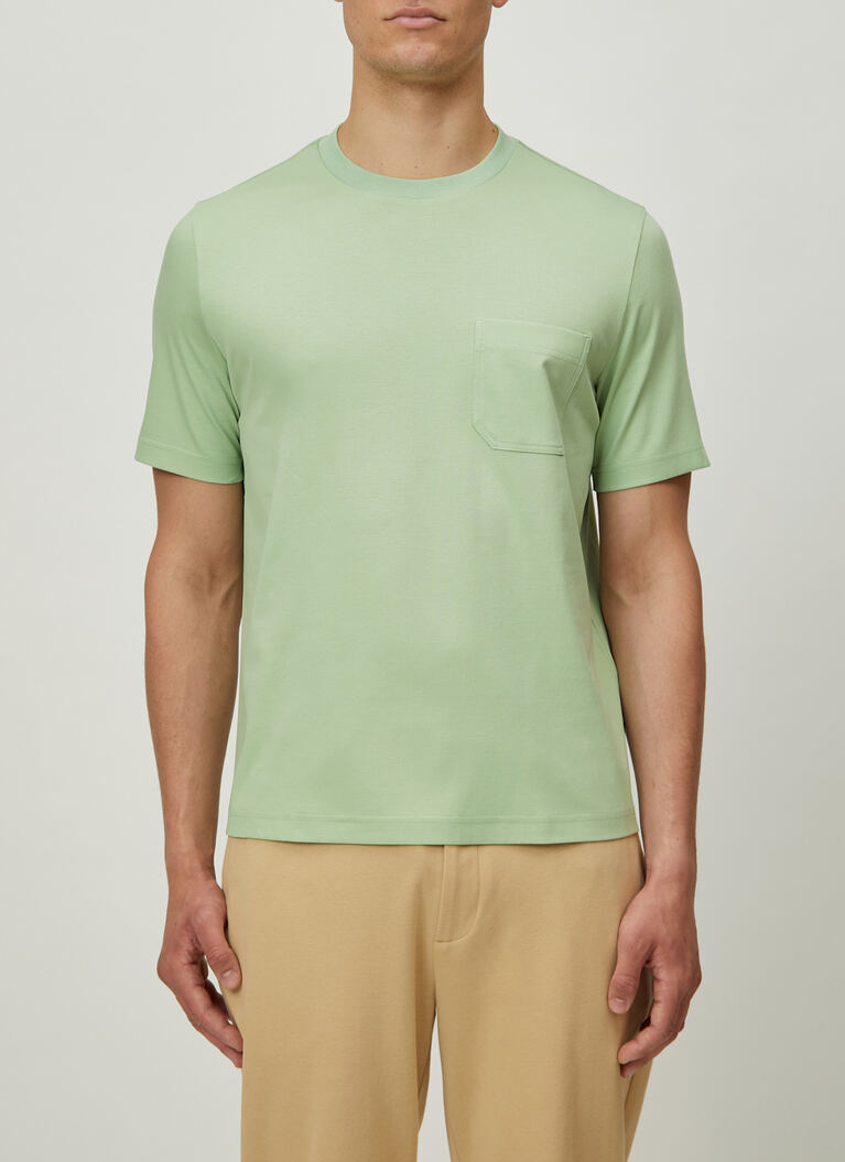 T-Shirt Rundhals 1/2 Arm, Mochi Green Detailansicht 1