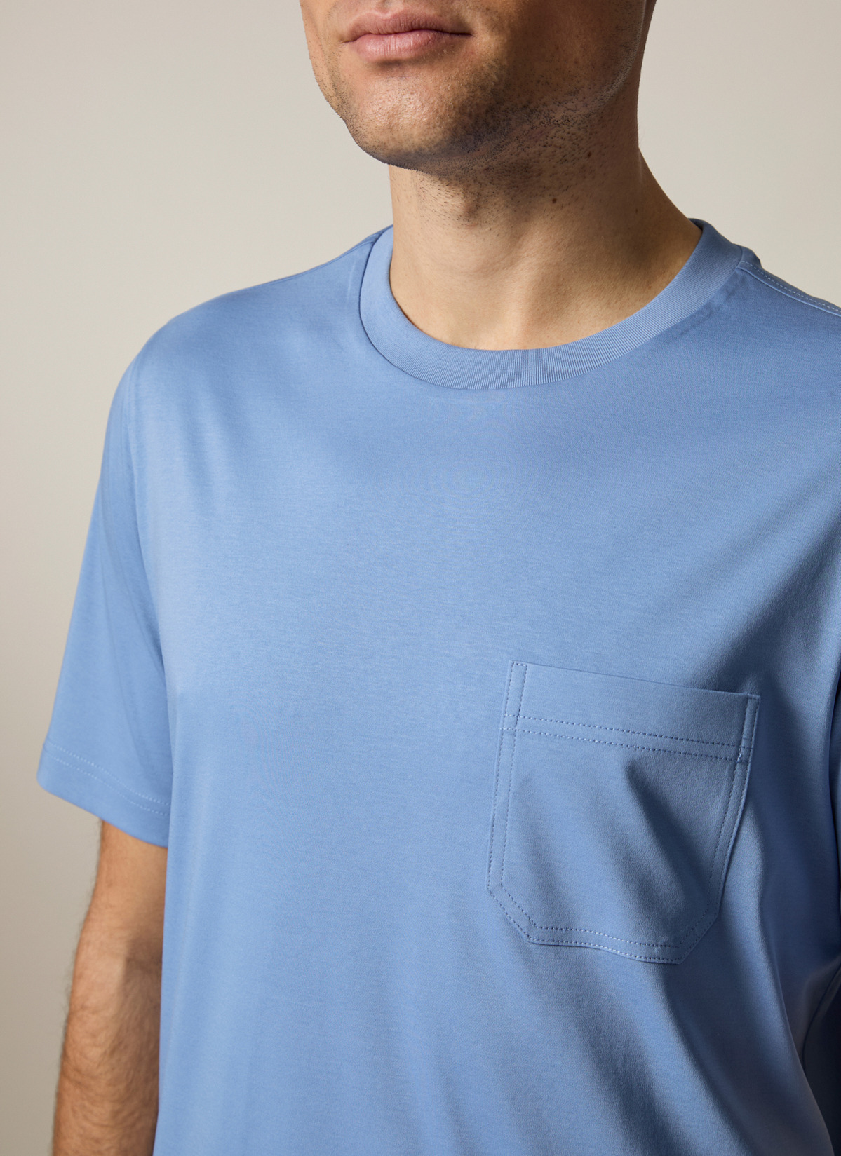 T-Shirt Rundhals 1/2 Arm, Shades of Blue Detailansicht 2