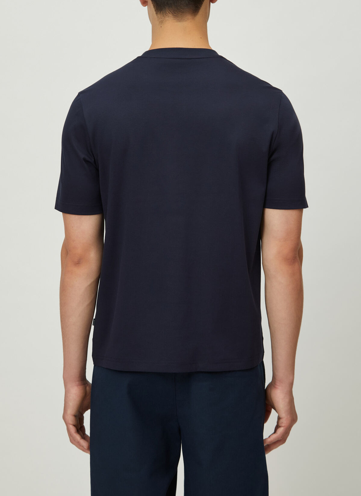 T-Shirt Rundhals 1/2 Arm, Navy Rückansicht