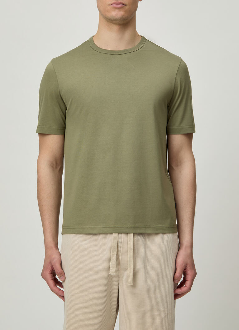 T-Shirt Rundhals 1/2 Arm, Moss Carpet Frontansicht