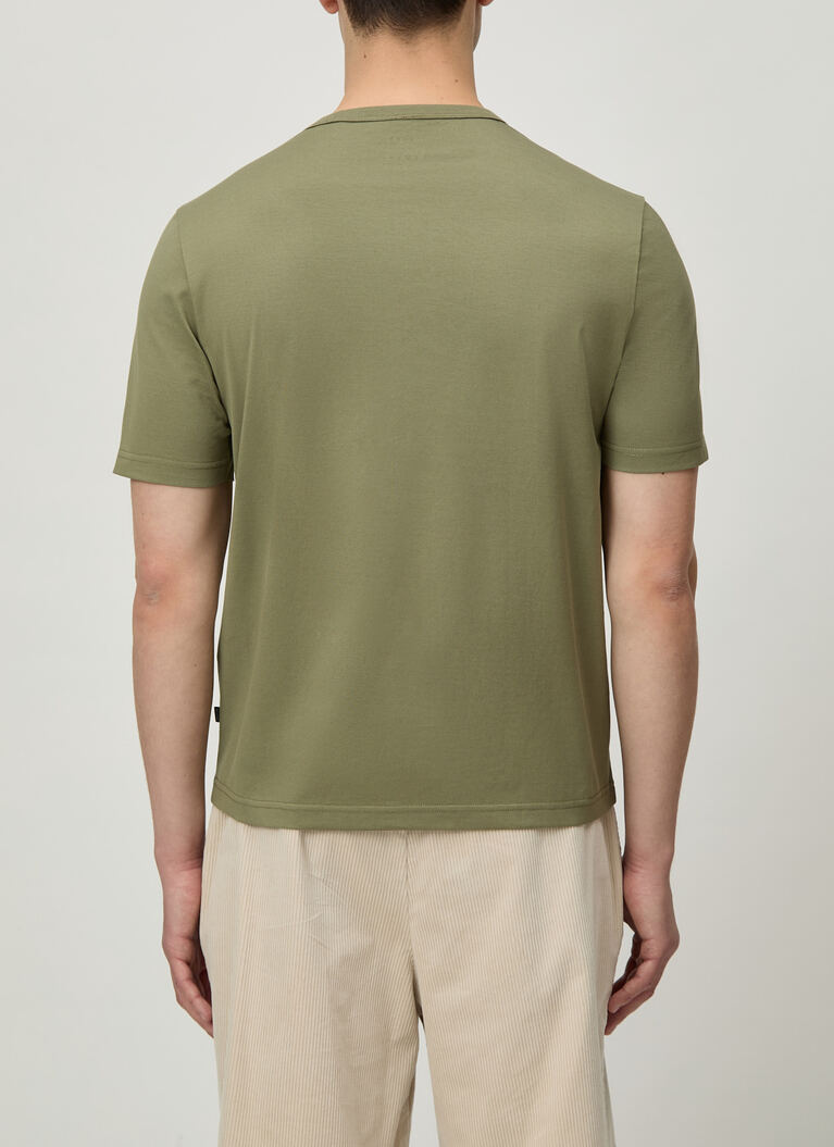 T-Shirt Rundhals 1/2 Arm, Moss Carpet Rückansicht