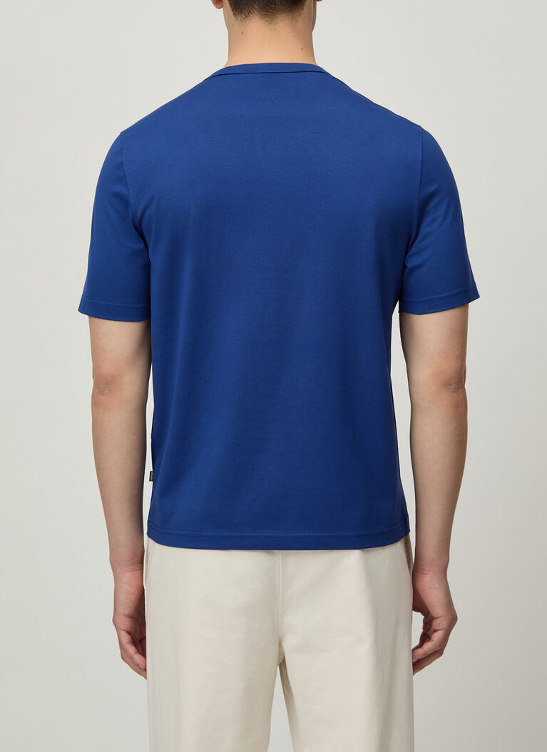 T-Shirt Rundhals 1/2 Arm, Nautic Blue Rückansicht
