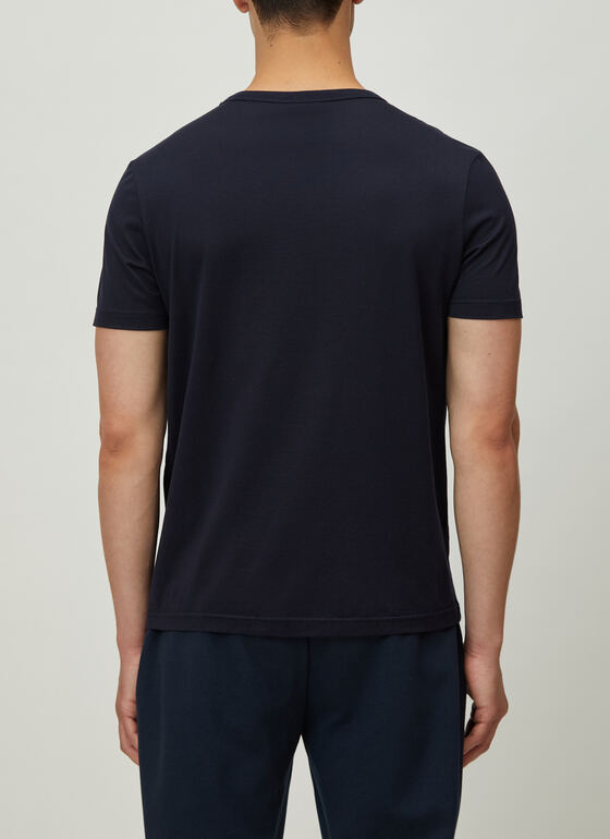 T-Shirt Rundhals 1/2 Arm Navy Frontansicht