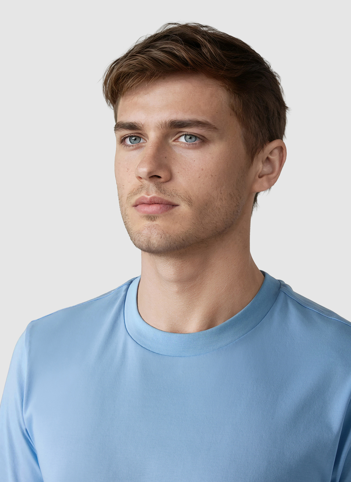 T-Shirt Rundhals 1/2 Arm, Blue Sky Detailansicht 1